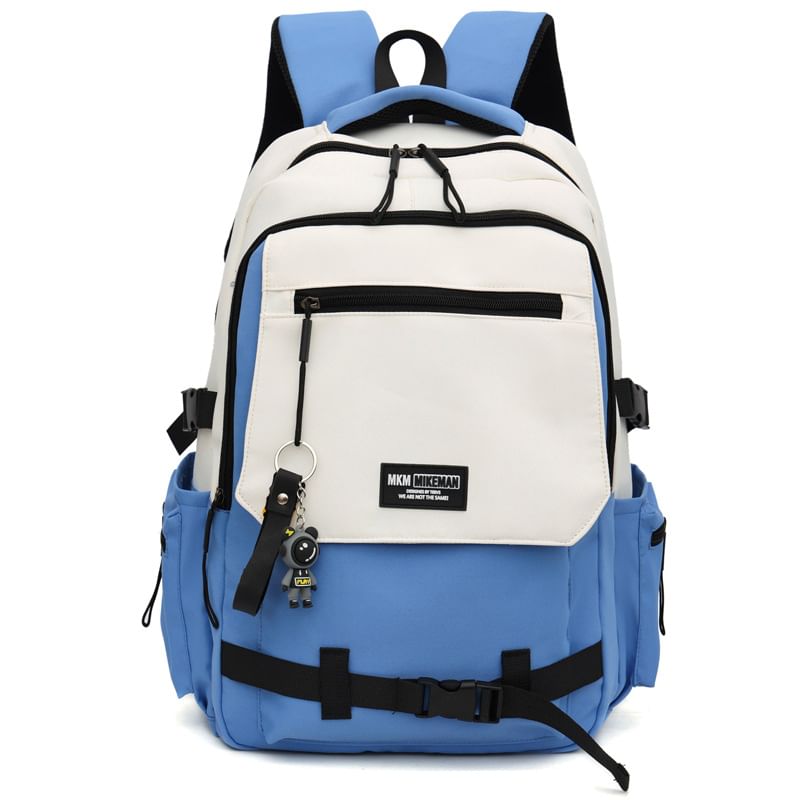 Lettering Charm Set Backpack Flap Bag /