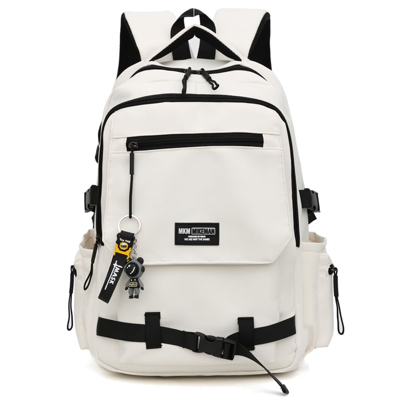 Lettering Charm Set Backpack Flap Bag /