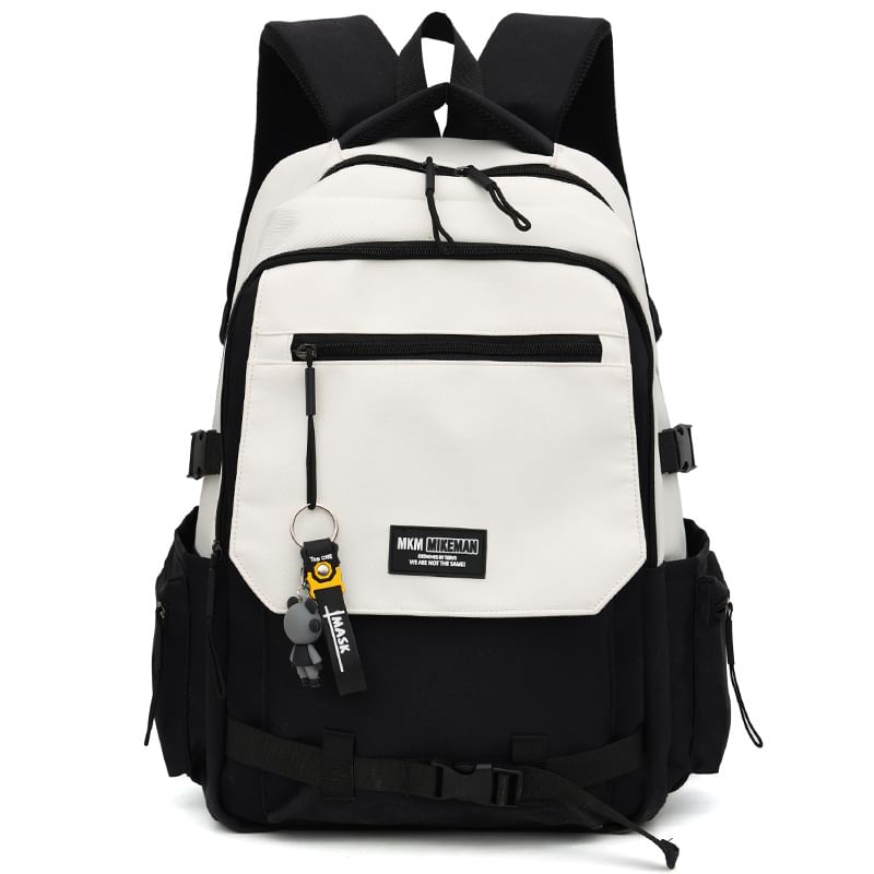 Lettering Charm Set Backpack Flap Bag /