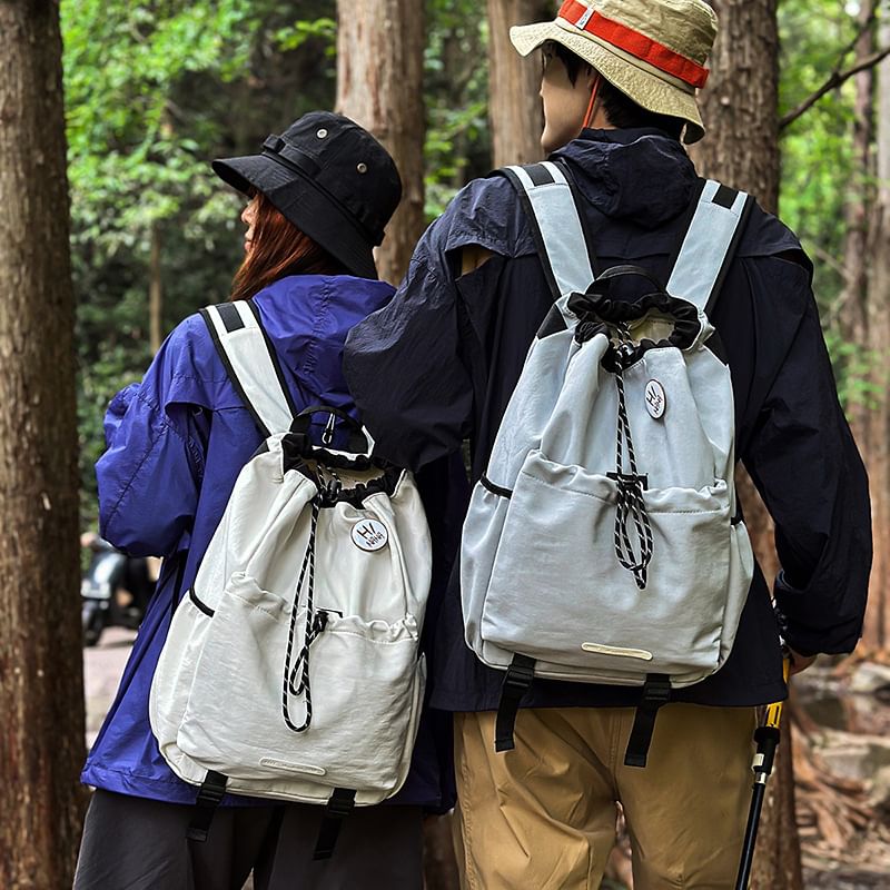 Lettering Drawstring Backpack