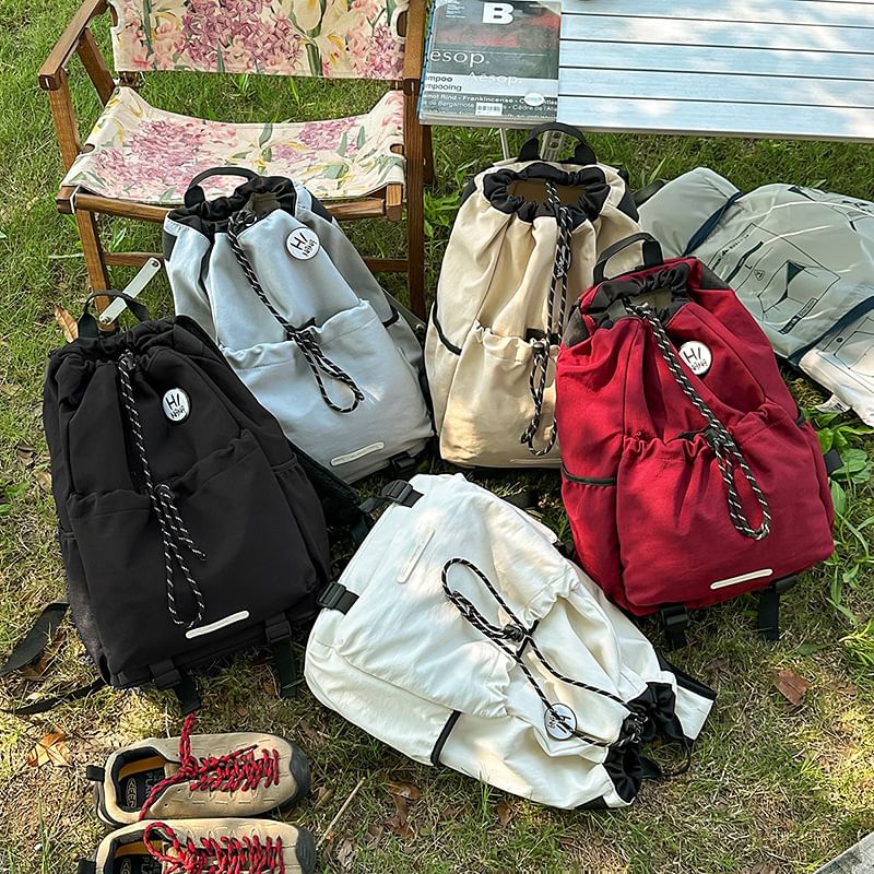 Lettering Drawstring Backpack