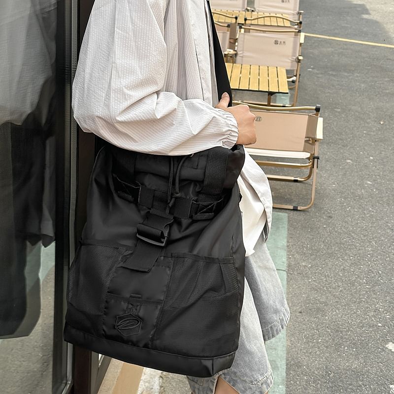 Crossbody Block Bag Drawstring Color