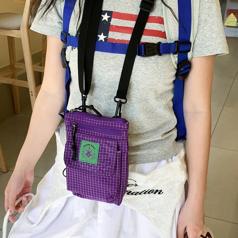 Bag Striped Flap Crossbody