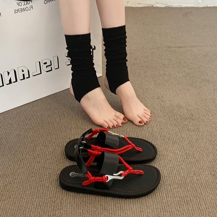 Thong Buckled Sandals
