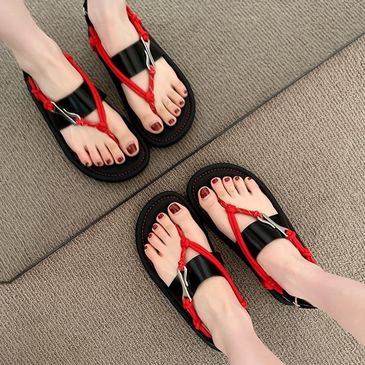 Thong Buckled Sandals