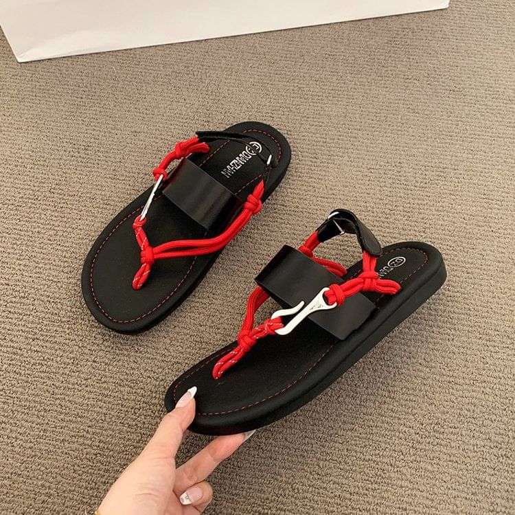 Thong Buckled Sandals