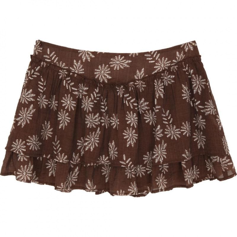 Print Skirt Mini V-Neck Top Sleeveless /