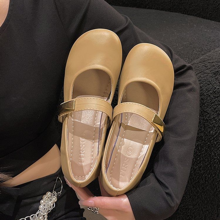 Shoes Leather Mary Jane Faux