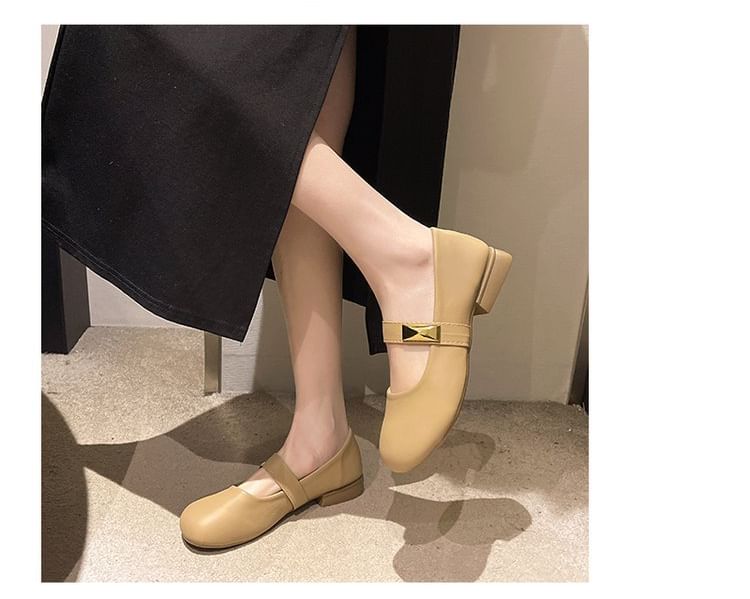 Shoes Leather Mary Jane Faux