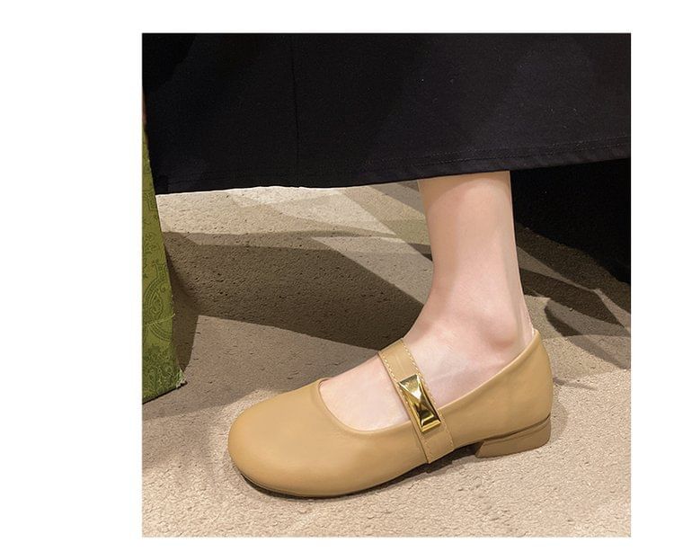 Shoes Leather Mary Jane Faux