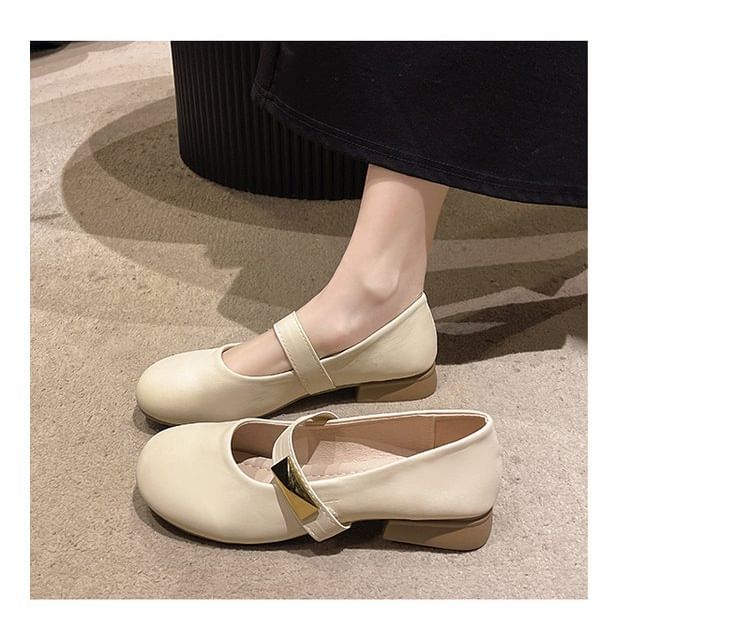 Shoes Leather Mary Jane Faux