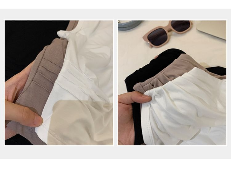 Mock Top Sleeveless Plain Neck