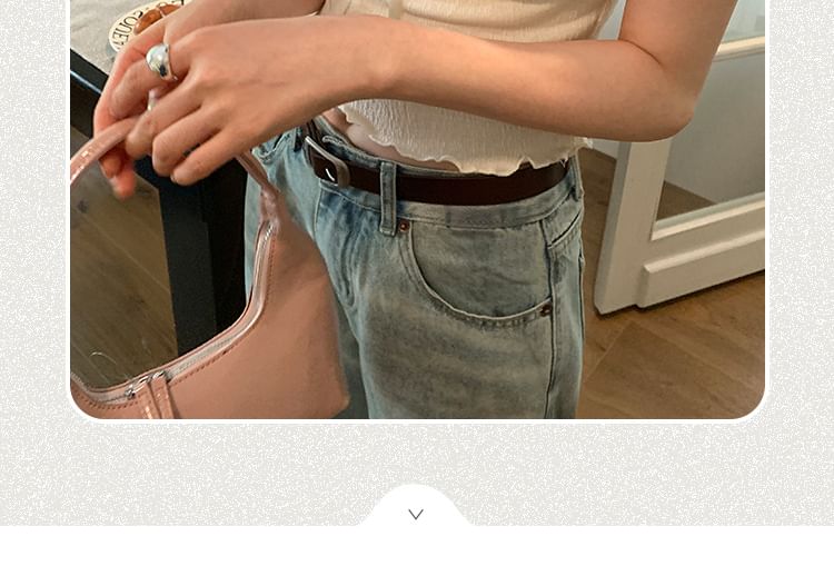 Crop V-Neck Lace Top Short-Sleeve