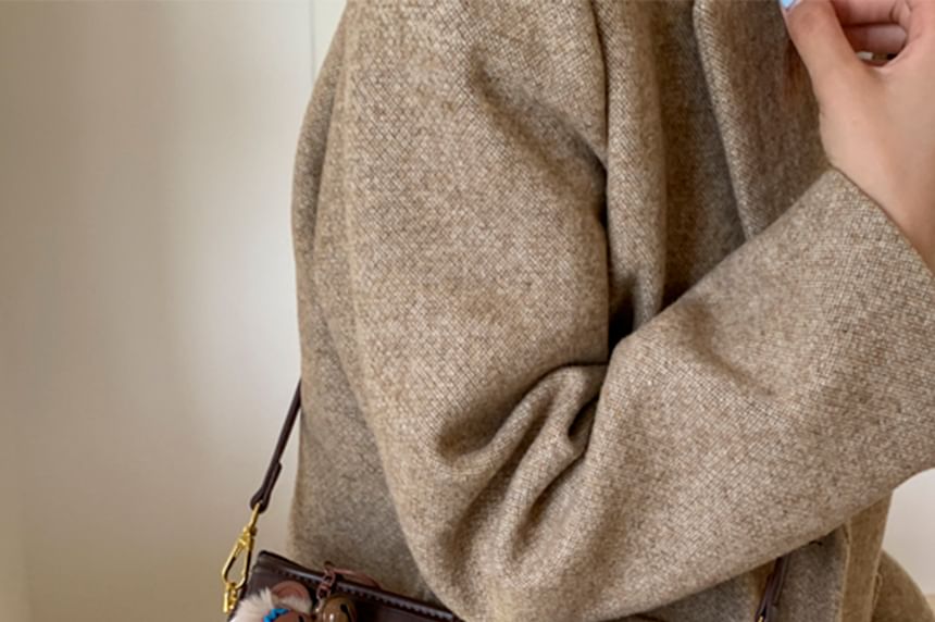 Crossbody Bag Leather Piped Faux