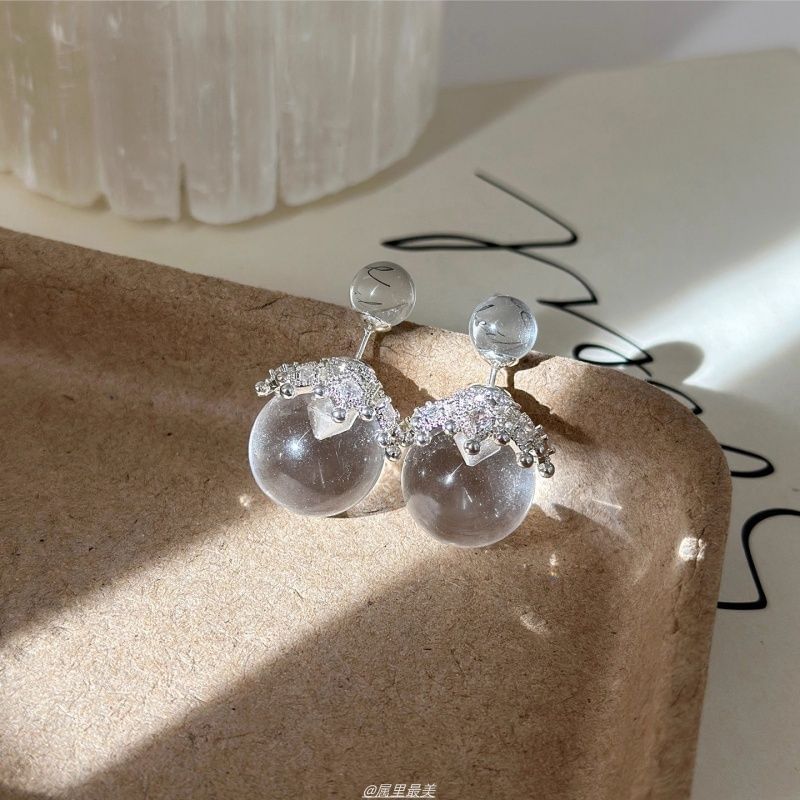 Faux Crystal Crown Bead Jacket Ear