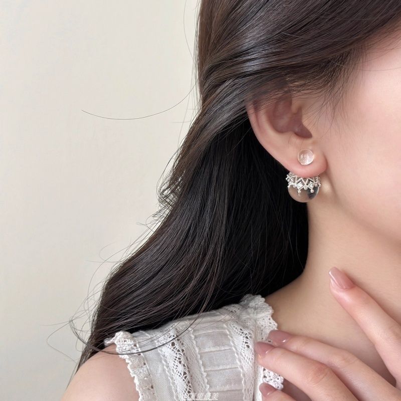 Faux Crystal Crown Bead Jacket Ear