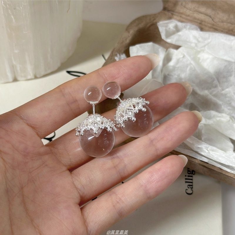 Faux Crystal Crown Bead Jacket Ear