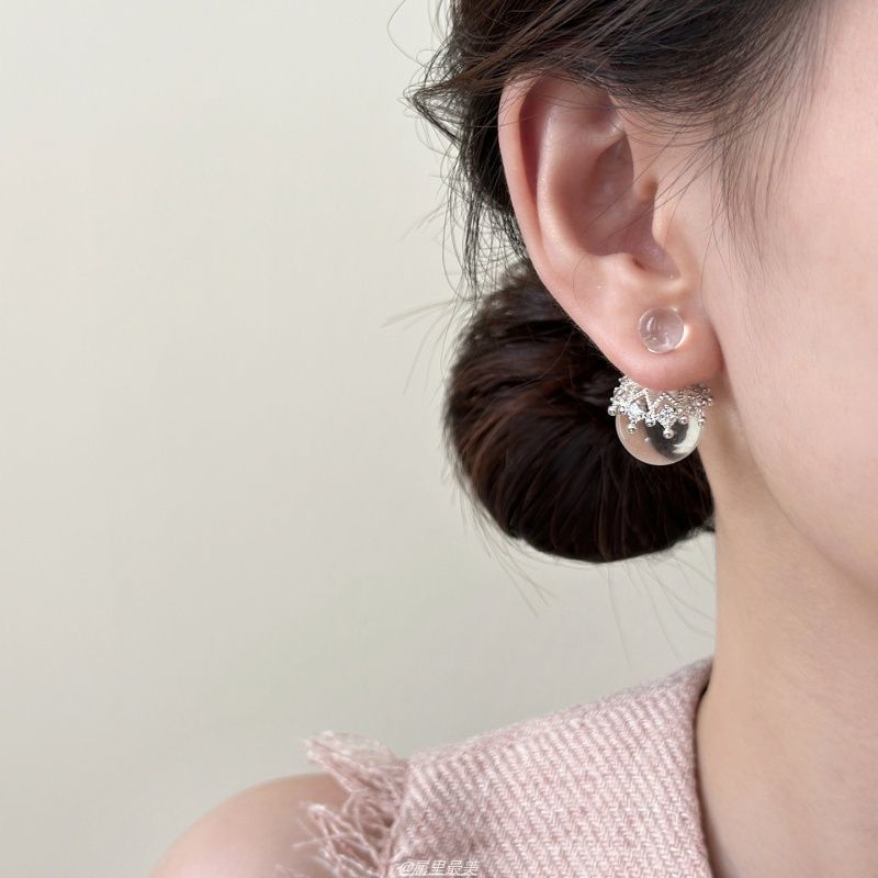 Faux Crystal Crown Bead Jacket Ear