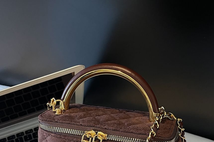 Quilted Chain Bag Strap Leather Crossbody Faux