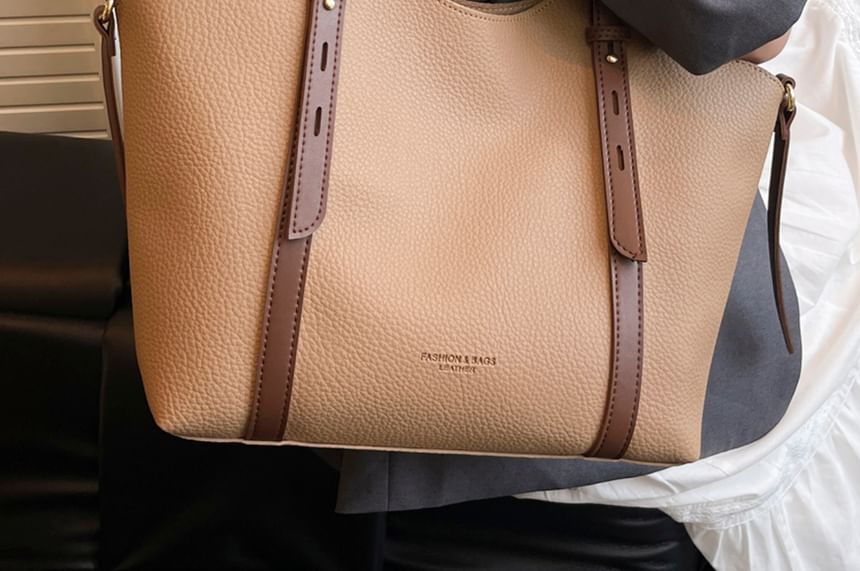 Faux Bag Tote Leather