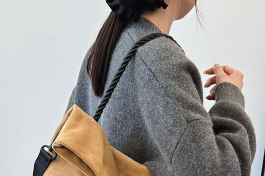 Two Faux Tote Bag Tone Suede