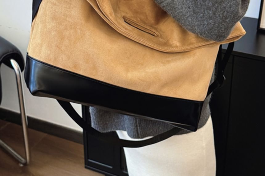 Two Faux Tote Bag Tone Suede