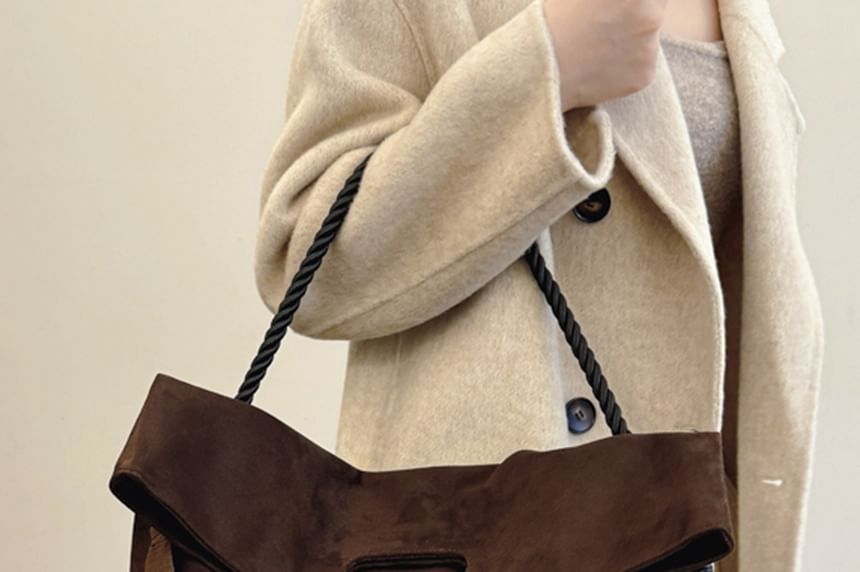 Two Faux Tote Bag Tone Suede