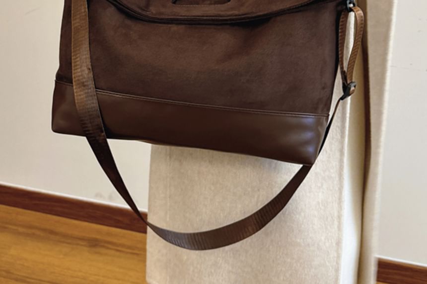 Two Faux Tote Bag Tone Suede