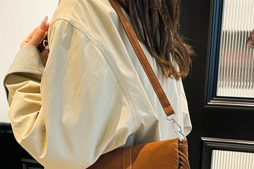 Bag Fringe Faux Saddle Suede Crossbody