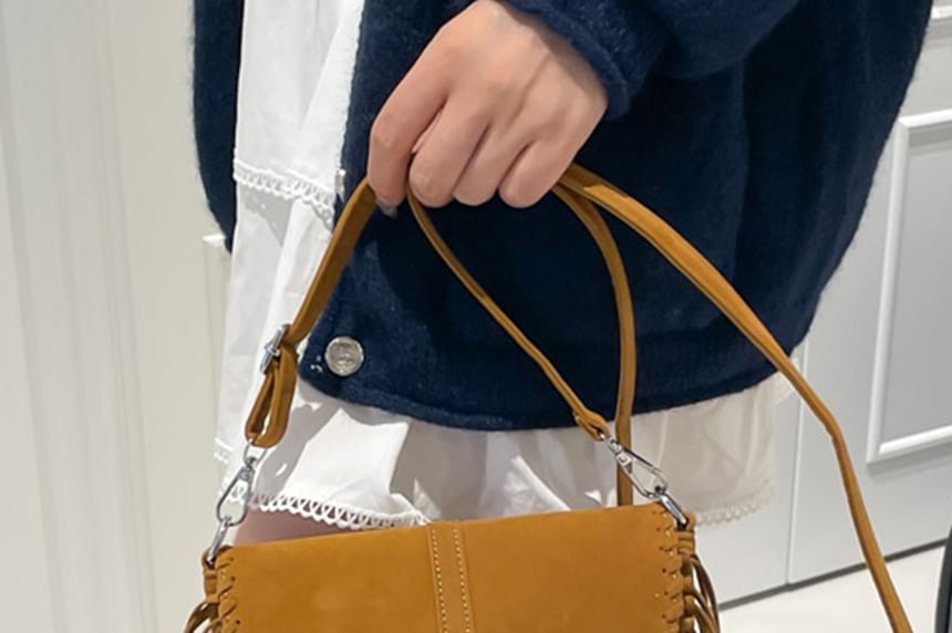 Bag Fringe Faux Saddle Suede Crossbody