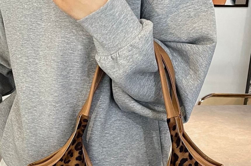 Print Tote Leopard Bow Bag