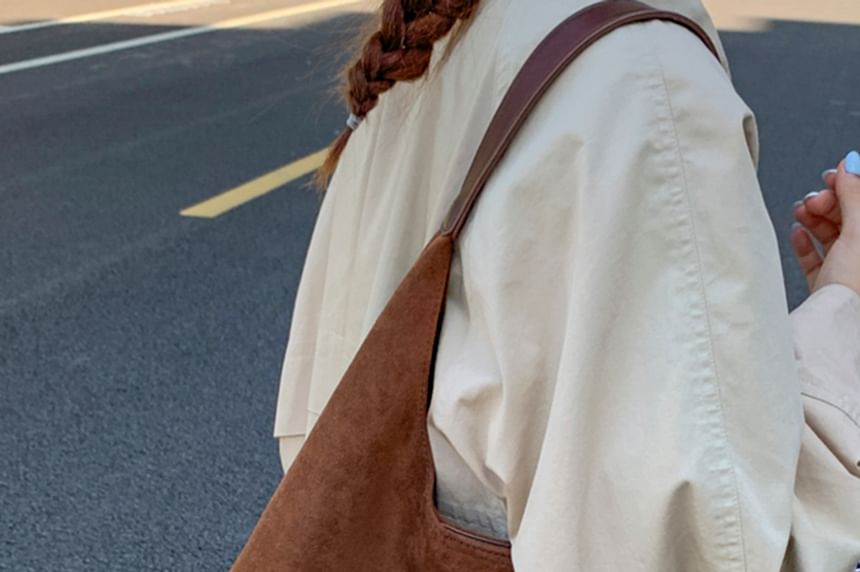 Tote Pouch Suede Bag Faux With