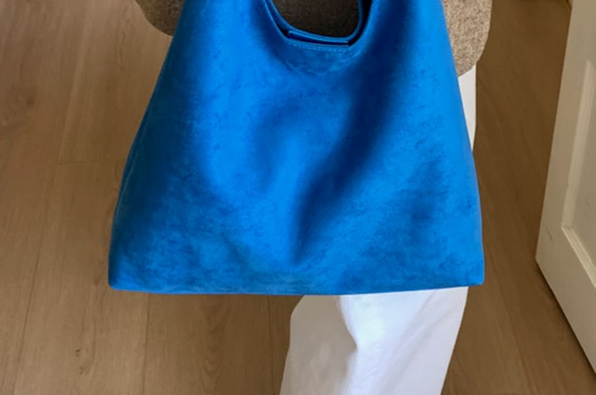 Tote Pouch Suede Bag Faux With