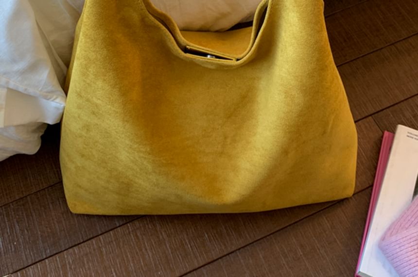 Tote Pouch Suede Bag Faux With