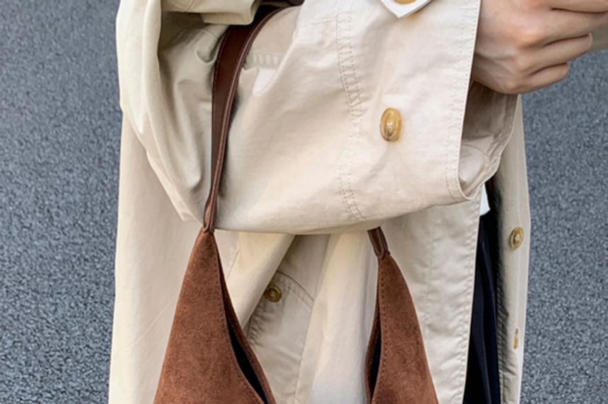 Tote Pouch Suede Bag Faux With