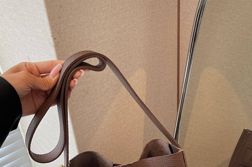 Bag Faux Pouch Shoulder Leather With