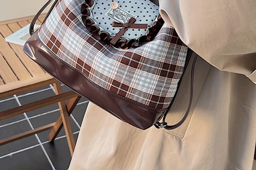 Patterned Accent Crossbody Bag Bow