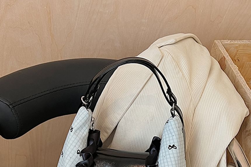 Patterned Accent Crossbody Bag Bow