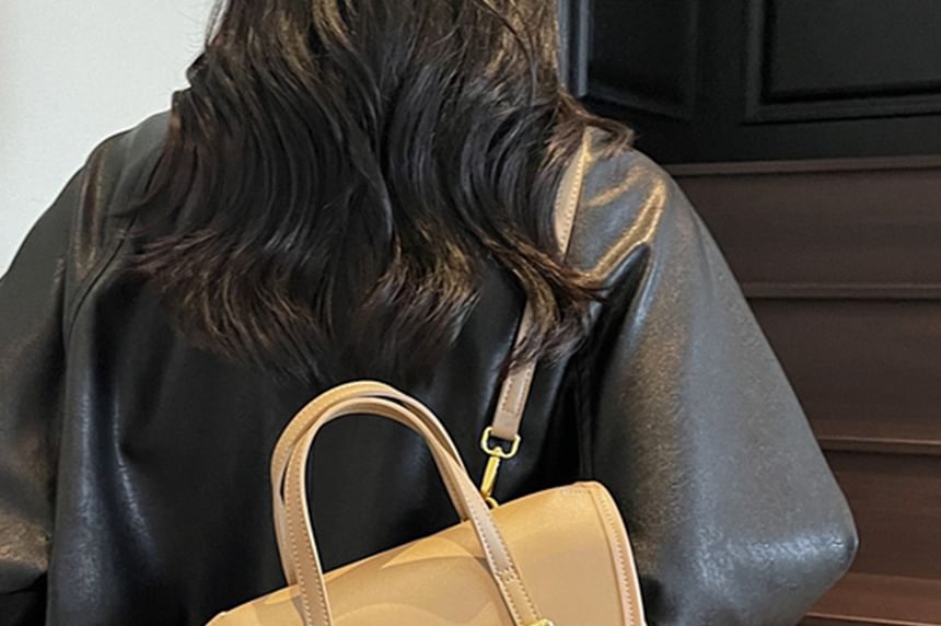 Backpack Faux Leather Flap