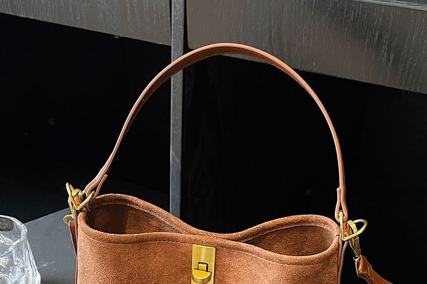 Faux With Pouch Plain Crossbody Bag Suede Fringe