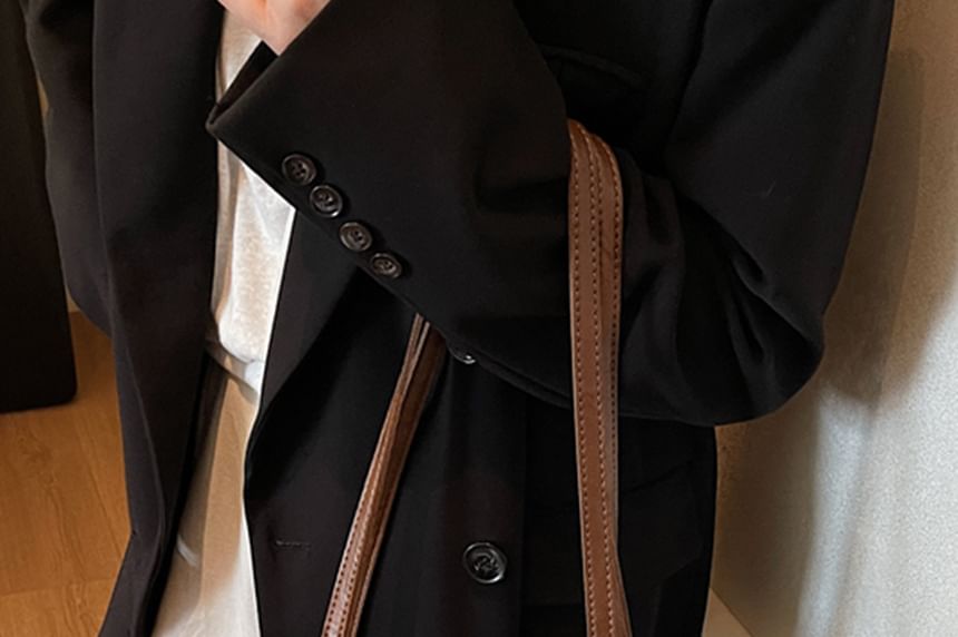 Faux With Bag Leather Plain Tote Charm