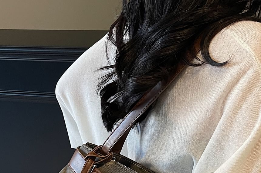 Tote Bag With Belted Pouch