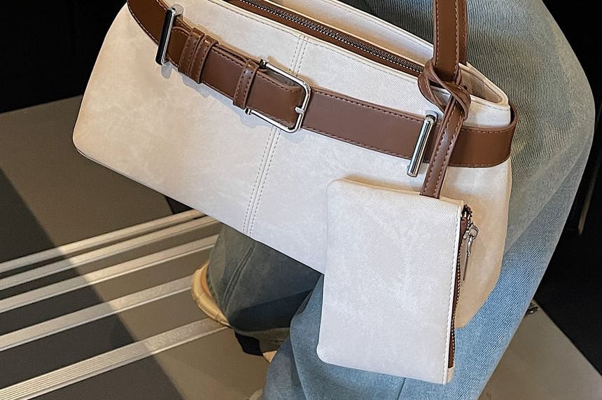 Tote Bag With Belted Pouch