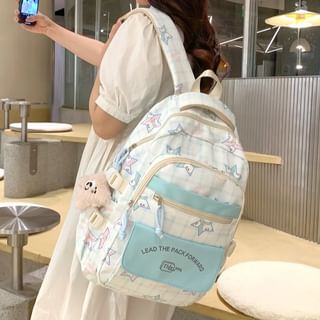 Cartoon Backpack Multi-Pocket Set Bag / Print Charm