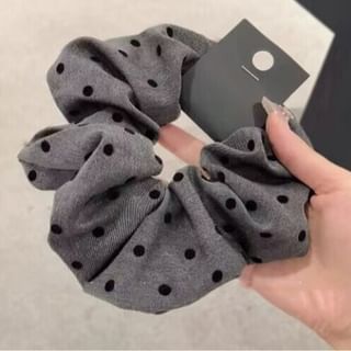 / Bow Dotted Scrunchie Print