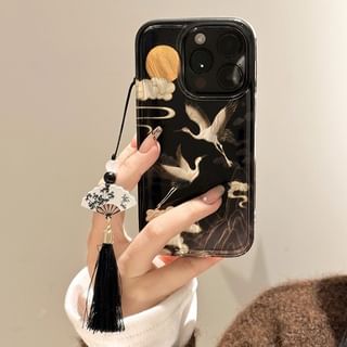 Tassel / Set Phone Case Crane Charm