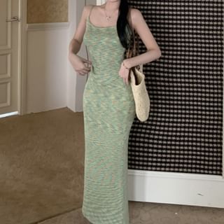 Rise Maxi Skirt High Knit Melange Top / Pencil Camisole