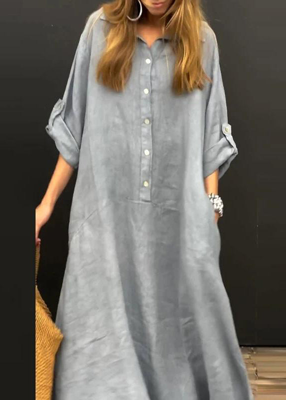 Natural Collar Pan Patchwork Pink Peter Fall Dress Long