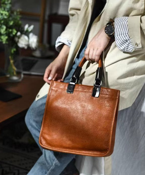 Leather Large New Capacity Retro Bag Message