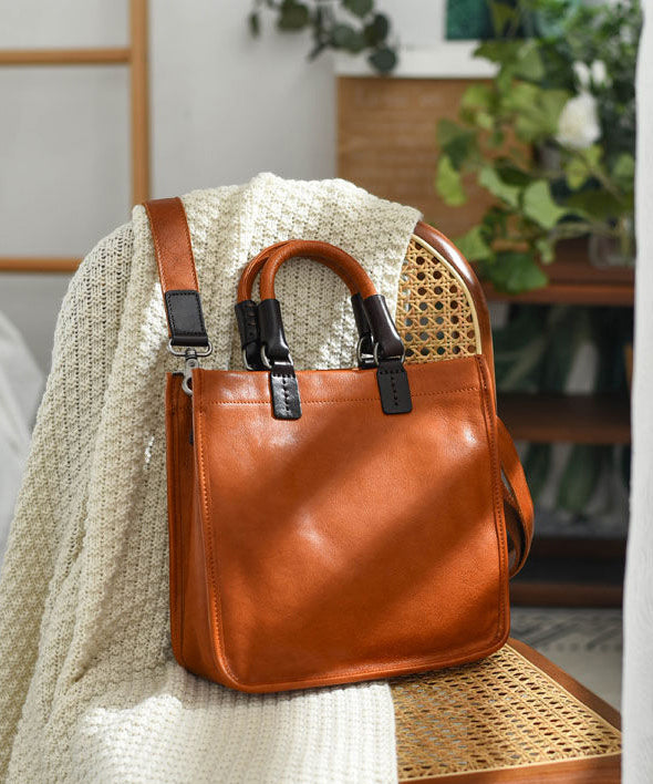 Leather Large New Capacity Retro Bag Message